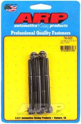 ARP 740-3000 SAE Bolt Kit 1/4-28 x 3.000 12pt black oxide bolts Photo-0