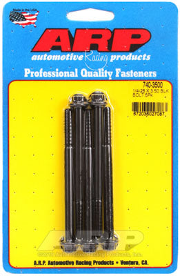 ARP 740-3500 SAE Bolt Kit 1/4-28 x 3.500 12pt black oxide bolts Photo-0