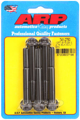ARP 741-2750 SAE Bolt Kit 5/16-24 x 2.750 12pt black oxide bolts Photo-0