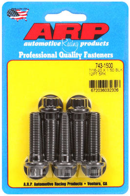 ARP 743-1500 SAE Bolt Kit 7/16-20 x 1.500 12pt black oxide bolts Photo-0