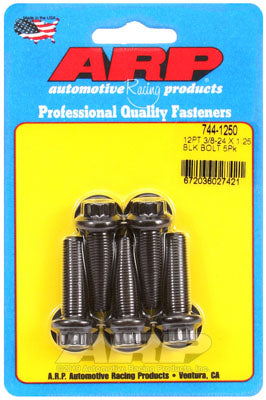 ARP 744-1250 SAE Bolt Kit 3/8-24 x 1.250 12pt 7/16 wrenching black oxide bolts Photo-0