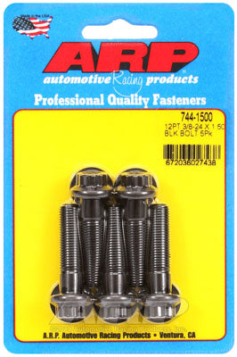 ARP 744-1500 SAE Bolt Kit 3/8-24 x 1.500 12pt 7/16 wrenching black oxide bolts Photo-0