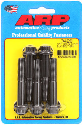 ARP 744-2250 SAE Bolt Kit 3/8-24 x 2.250 12pt 7/16 wrenching black oxide bolts Photo-0