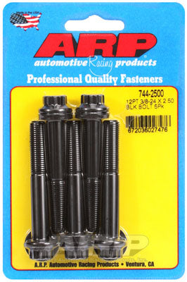 ARP 744-2500 SAE Bolt Kit 3/8-24 x 2.500 12pt 7/16 wrenching black oxide bolts Photo-0