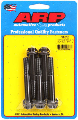 ARP 744-2750 SAE Bolt Kit 3/8-24 x 2.750 12pt 7/16 wrenching black oxide bolts Photo-0