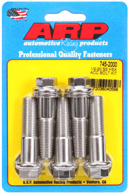 ARP 745-2000 SAE Bolt Kit 1/2-20 x 2.000 hex SS bolts Photo-0