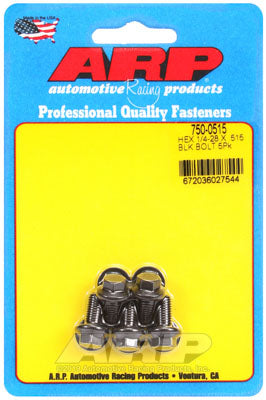 ARP 750-0515 SAE Bolt Kit 1/4-28 x .515 hex black oxide bolts Photo-0