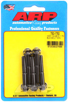 ARP 750-1750 SAE Bolt Kit 1/4-28 x 1.750 hex black oxide bolts Photo-0