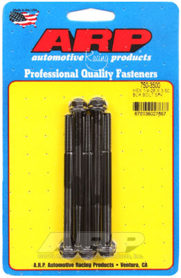 ARP 750-3500 SAE Bolt Kit 1/4-28 x 3.500 hex black oxide bolts Photo-0