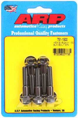 ARP 751-1500 SAE Bolt Kit 5/16-24 x 1.500 hex black oxide bolts Photo-0
