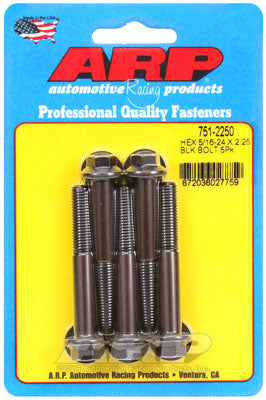 ARP 751-2250 SAE Bolt Kit 5/16-24 x 2.250 hex black oxide bolts Photo-0