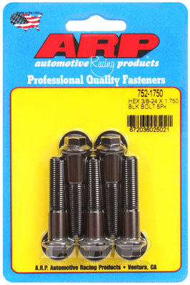 ARP 752-1750 SAE Bolt Kit 3/8-24 x 1.750 hex black oxide bolts Photo-0