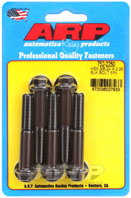ARP 752-2250 SAE Bolt Kit 3/8-24 x 2.250 hex black oxide bolts Photo-0