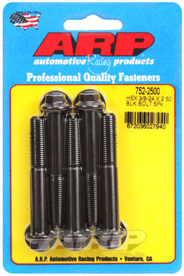 ARP 752-2500 SAE Bolt Kit 3/8-24 x 2.500 hex black oxide bolts Photo-0