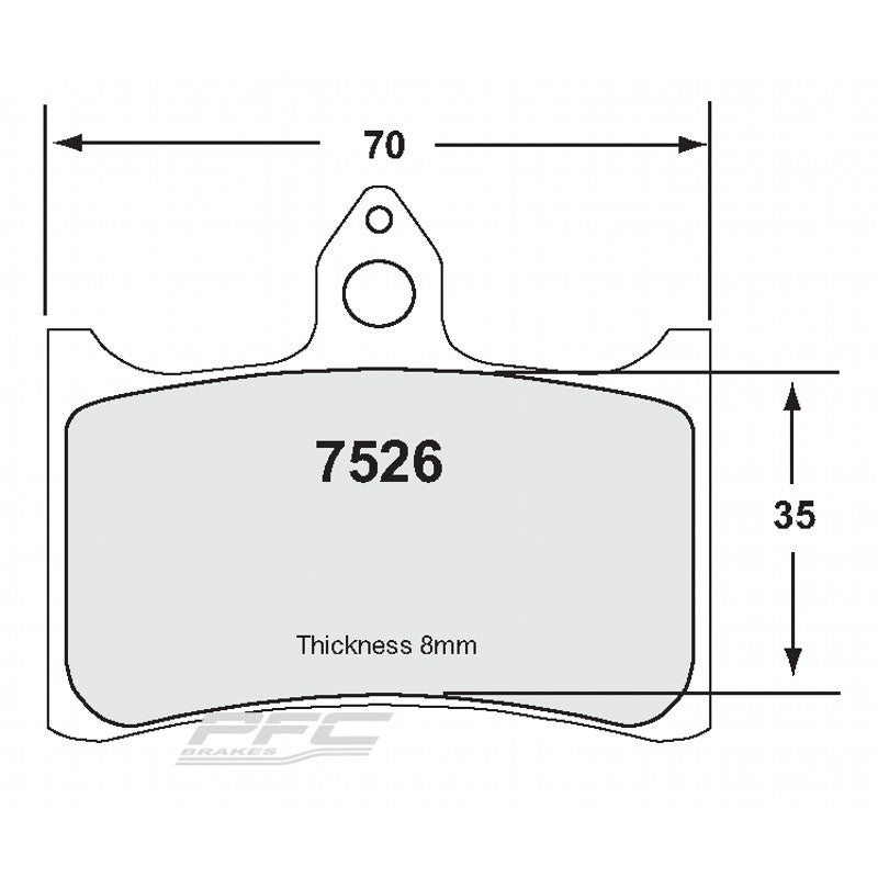 PFC 7526.333.08.92 Front Brake Pad Set 333 CMPD 08 mm for HONDA RS 125 / RS 250 Photo-0