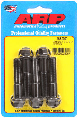 ARP 753-2000 SAE Bolt Kit 7/16-20 x 2.000 hex black oxide bolts Photo-0