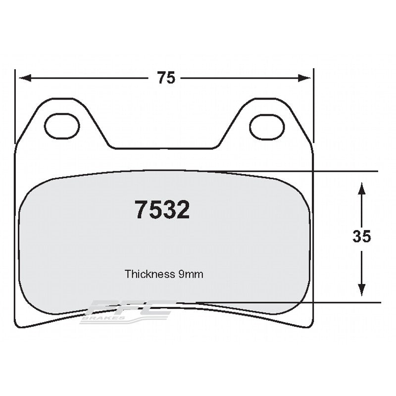 PFC 7532.333.09.92 Front Brake Pad Set 333 CMPD 09 mm for DUCATI / APRILIA / YAMAHA Photo-0