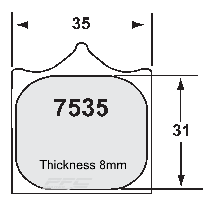 PFC 7535.333.08.94 Front Brake Pad Set 333 CMPD 8 mm for DUCATI / APRILIA / TRIUMPH Photo-0