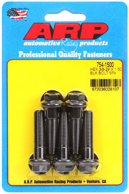 ARP 754-1500 SAE Bolt Kit 3/8-24 x 1.500 hex 7/16 wrenching black oxide bolts Photo-0