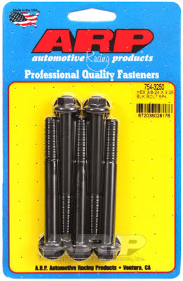 ARP 754-3250 SAE Bolt Kit 3/8-24 x 3.250 hex 7/16 wrenching black oxide bolts Photo-0