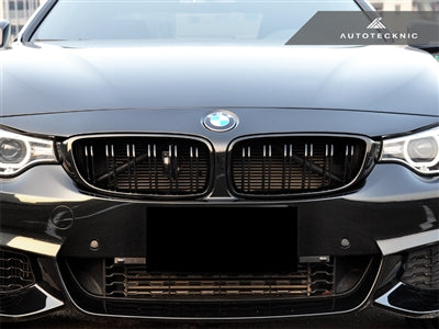 AUTOTECKNIC BM-0175-DS-GB Dual-Slats Glazing Black Front Grilles - F32 / F36 4-Series | F80 M3 | F82 M4 Photo-0