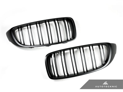 AUTOTECKNIC BM-0175-DS-MB Dual-Slats Stealth Black Front Grilles - F32 / F36 4-Series | F80 M3 | F82 M4 Photo-0 