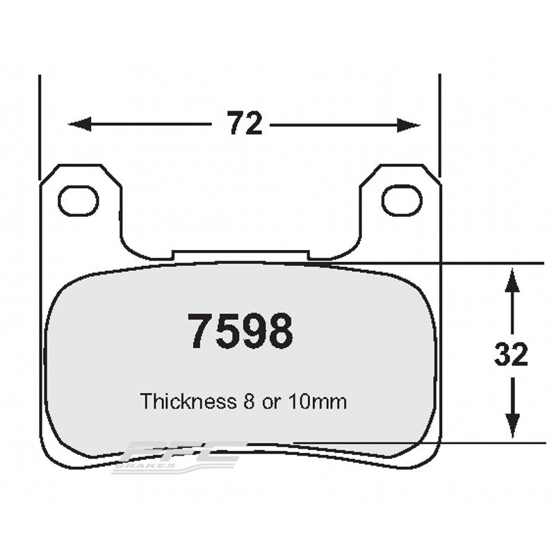 PFC 7598.333.10.92 Front Brake Pad Set 333 CMPD 10 mm for KAWASAKI Ninja H2 SX / Z 900 RS Photo-0