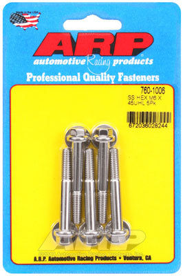 ARP 760-1006 Metric Thread Bolt Kit M6 x 1.00 x 45 hex SS bolts Photo-0
