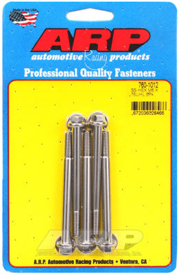 ARP 760-1012 Metric Thread Bolt Kit M6 x 1.00 x 75 hex SS bolts Photo-0