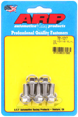 ARP 761-1017 Metric Thread Bolt Kit M8 x 1.25 x 16 hex SS bolts Photo-0