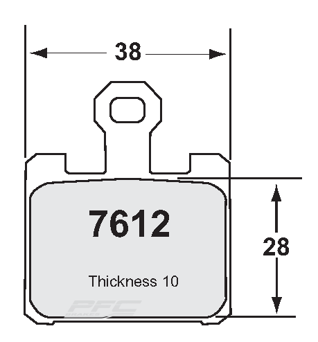 PFC 7612.333.10.94 Front Brake Pad Set 333 CMPD 10 mm for KAWASAKI GTR 1400 / Z 750 R Photo-0