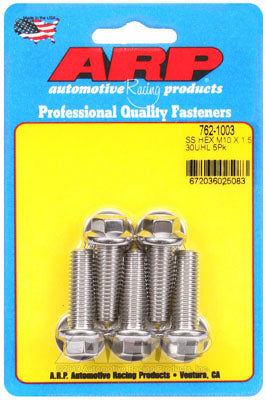ARP 762-1003 Metric Thread Bolt Kit M10 x 1.50 x 30mm hex SS bolts Photo-0