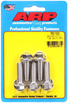 ARP 763-1003 Metric Thread Bolt Kit M10 x 1.25 x 30 hex SS bolts Photo-0