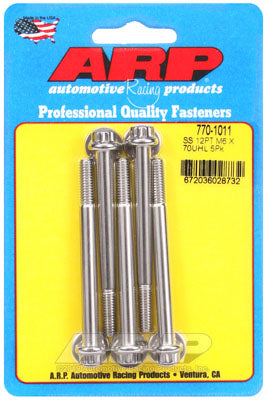 ARP 770-1011 Metric Thread Bolt Kit M6 x 1.00 x 70 12pt SS bolts Photo-0