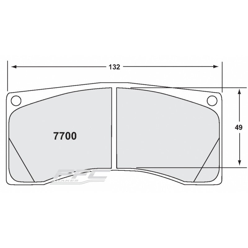 PFC 7700.84.25.44 Rear Brake Pads RACING 84 CMPD 25 mm for PORSCHE 911 GT3 R (992)/BMW M4 GT3 (G82) Photo-0