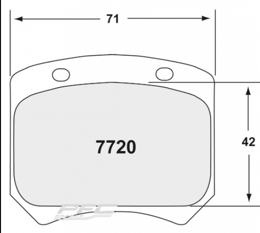 PFC 7720.332.15.44 Rear brake pads RACE 332 CMPD 15mm MINI 2-piston caliper /Morgan/TVR Photo-0