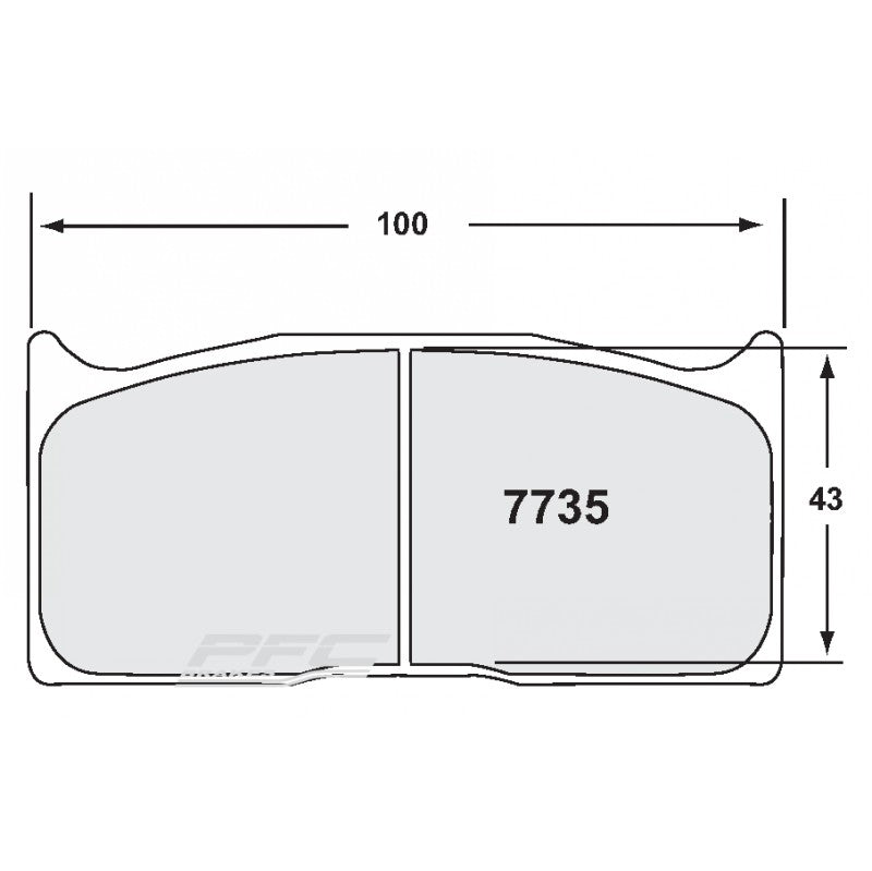 PFC 7735.84.20.44 Rear Brake Pads for FORD Mustang GT4 (84 Compound, 20 mm) Photo-0