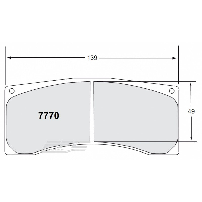 PFC 7770.84.18.44 Rear Brake Pads RACING 84 CMPD 18 mm for FORD Mustang GT4 Photo-0