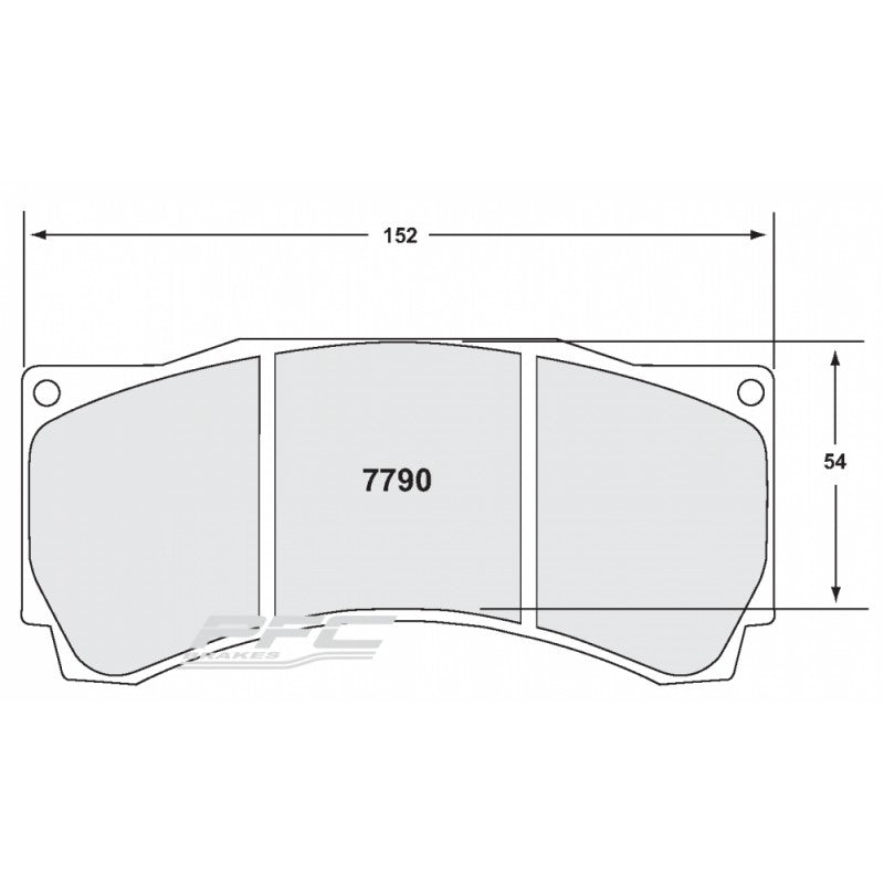 PFC 7790.82.25.44 Front Brake Pads for BMW M3 GT4 / McLaren 570s GT4 (82 Compound, 25 mm) Photo-0