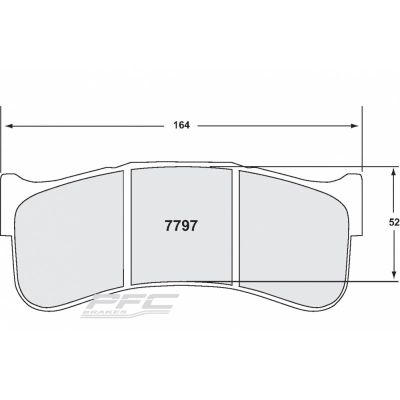 PFC 7797.82.29.44 Front Brake Pads for PORSCHE 997 GT3 Grand AM (2008-2010 Sprint) (82 Compound, 29 mm) Photo-0