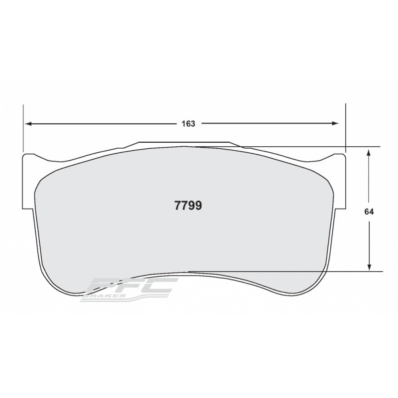PFC 7799.82.29.44 Front Brake Pads RACING 82 CMPD 29 mm for NISSAN GT-R35 GT3 (Brembo 6-piston caliper) Photo-0