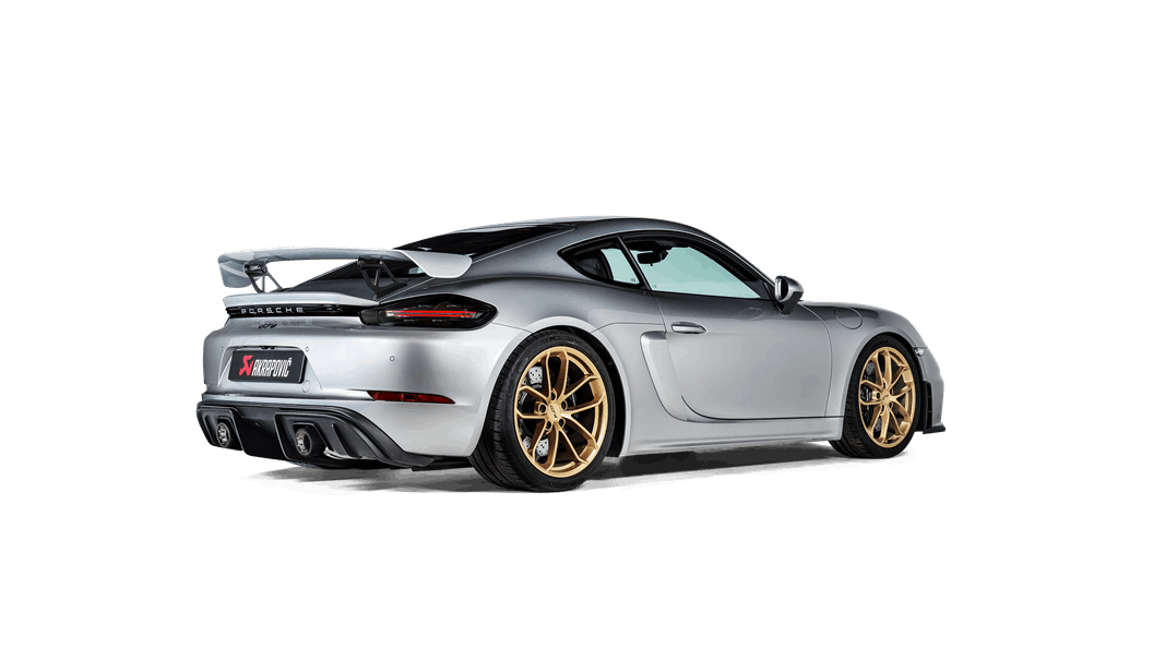 AKRAPOVIC TP-T/S/28 Tail Pipe Set (Titanium) Black for PORSCHE 718 Cayman GTS 4.0 / Boxster GTS 4.0 2020-2024 Photo-1