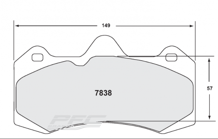 PFC 7838.08.25.44 Front brake pads RACE 08 CMPD 25mm McLaren MP4-12C/675LT/SEAT Leon Cup Photo-0