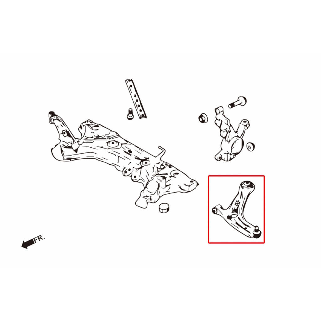 HARDRACE 7702 FRONT LOWER ARM/RC BALL JOINT FIESTA MKV / MAZDA2 DE/DJ 08- Photo-1