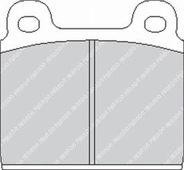 FERODO FCP11H Front Brake Pads DS2500 for FERRARI 246 / 308 / 365 Photo-0