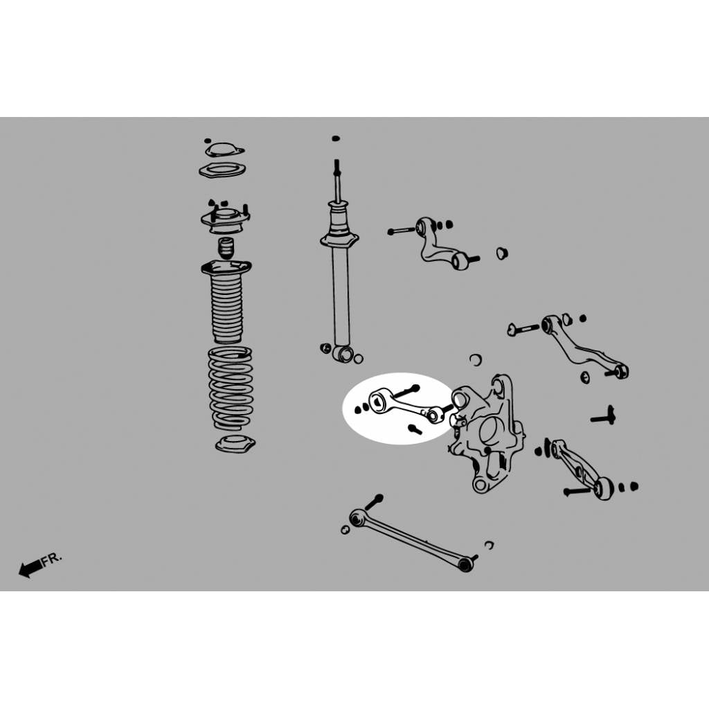 HARDRACE 7675 REAR UPPER ARM (Front Side) Pillow Ball Equipped. 2PCS/SET LEXUS LS460 UCF40 Photo-1