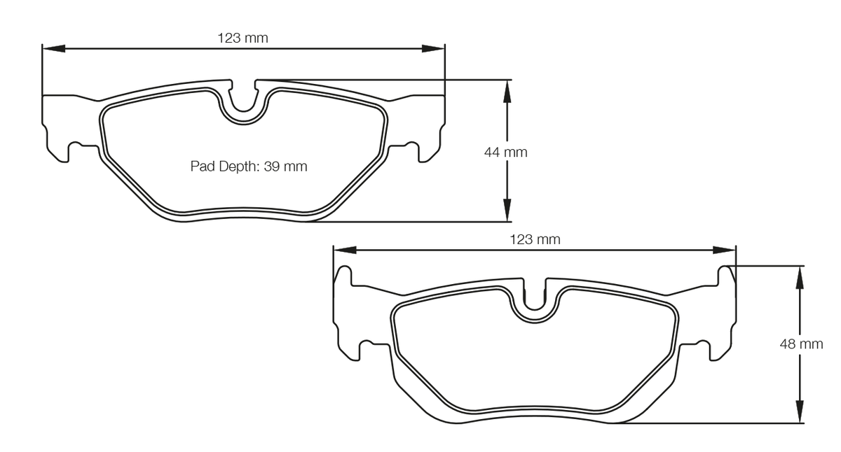 PAGID 8035-RS44 Rear Brake Pads for BMW 120d & 130i (E81 & E87) / 320i - 330i (E90) Photo-1