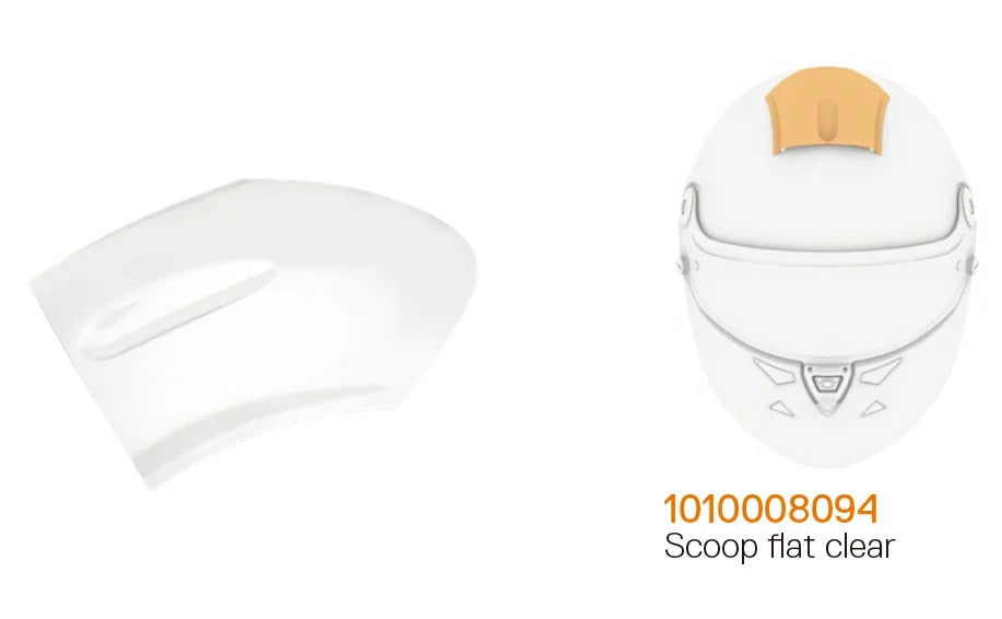 SCHUBERTH 1010008094 Scoop Flat clear Prep. with tape SF3/SP1 Photo-0
