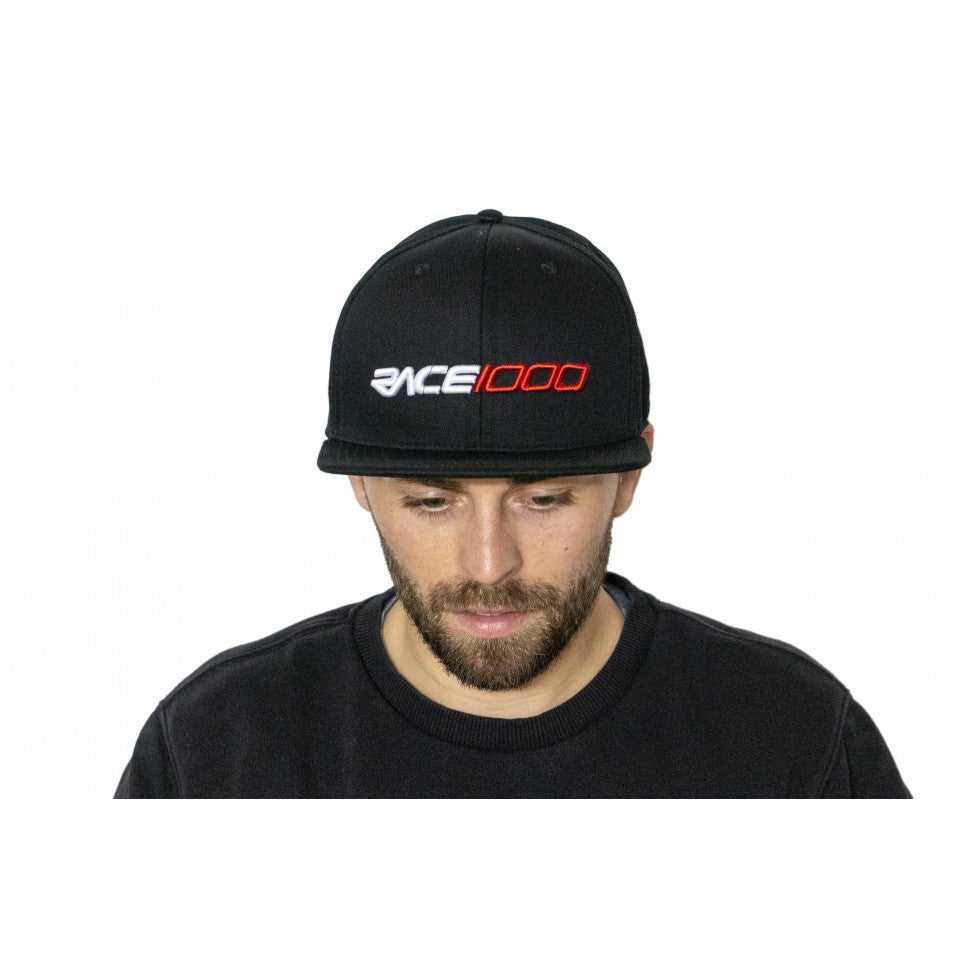RACE1000 RACE-CAP-VELVET Race Cap, Black With Red Photo-0 