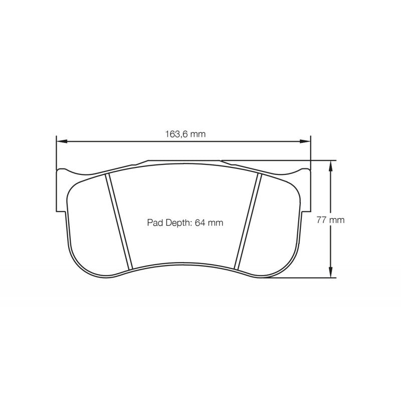 PAGID S8101RSX001 Front Brake Pads RSX for PORSCHE 911 GT2RS Clubsport (991.2) / AUDI R8 LMS GT2 / LAMBORGHINI Huracan GT3 Photo-3